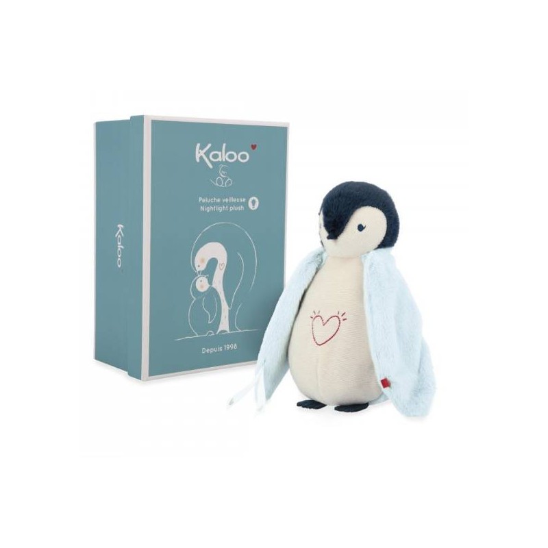 PELUCHE VEILLEUSE MANCHOT BLEU