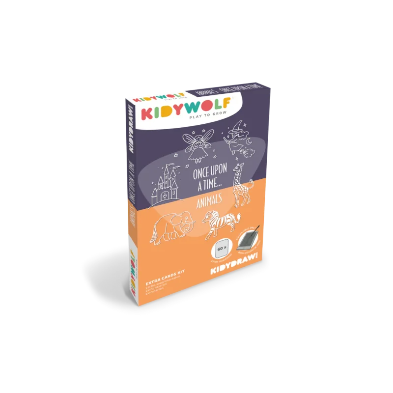 KIDYDRAW-MINI Tablette à dessin - Cartes recharges Contes et Animaux