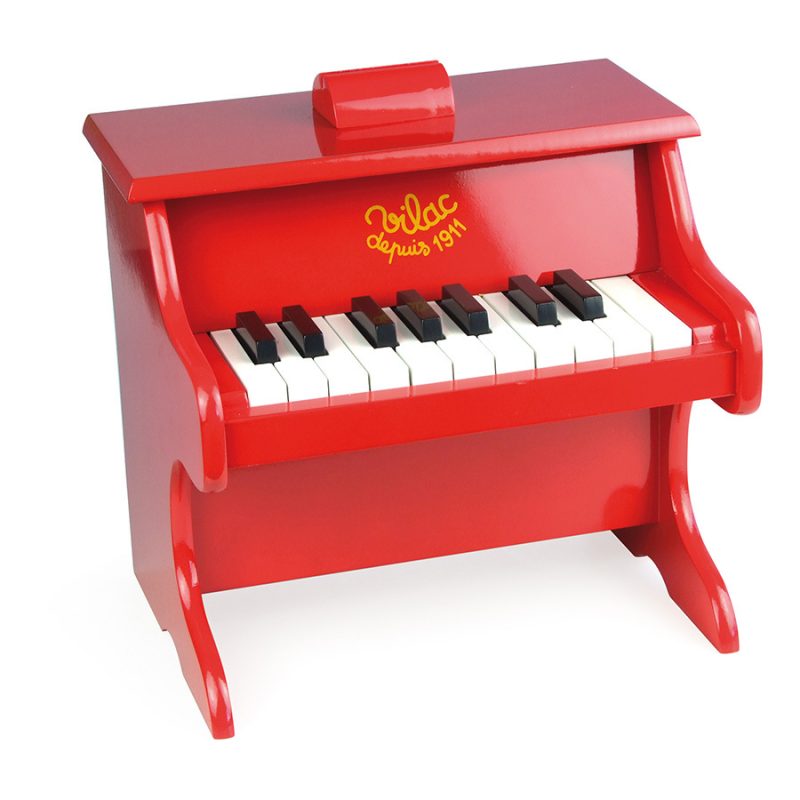 Piano en bois rouge 18 touches (avec partitions)
