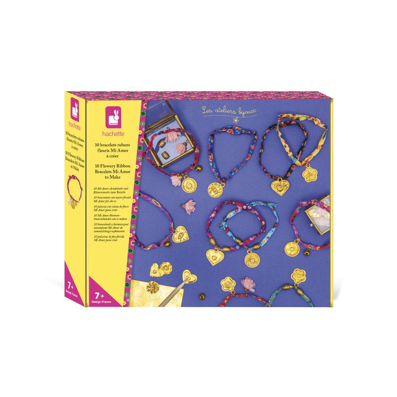 10 BRACELETS RUBANS FLEURIS MI AMOR A CREER