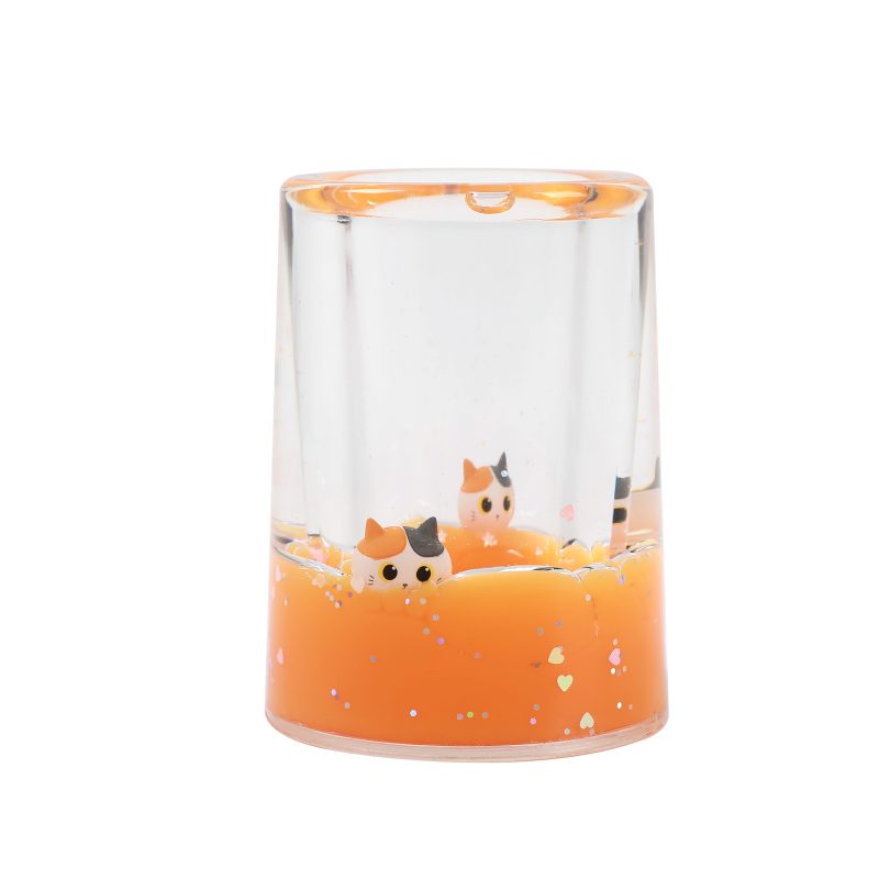POT A CRAYONS LIQUIDE CHAT ORANGE