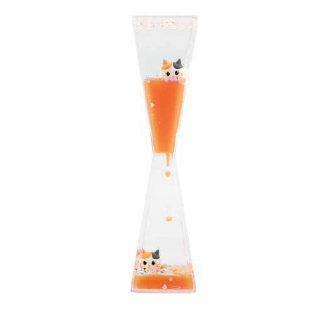 SABLIER LIQUIDE CHAT ORANGE