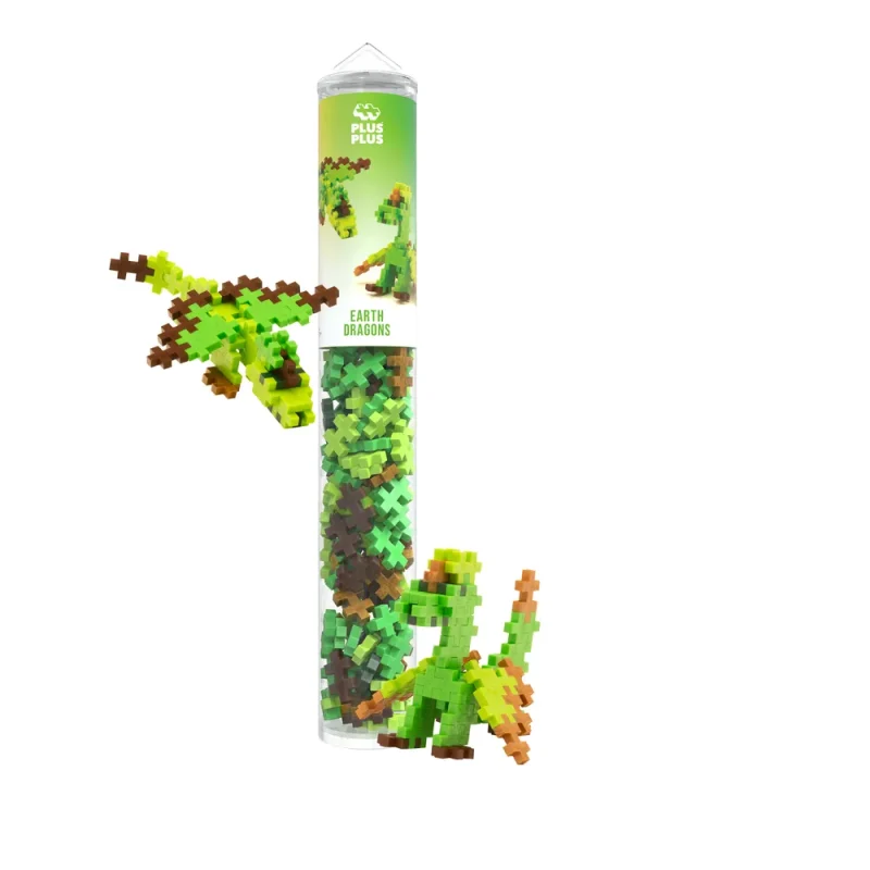 PLUS PLUS - TUBE DRAGONS DE TERRE (100 PCS)