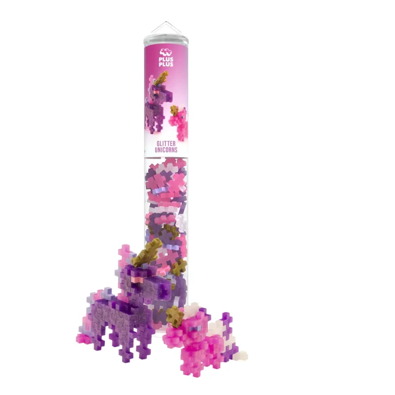 PLUS PLUS - TUBE LICORNES PAILLETTES (100 PCS)