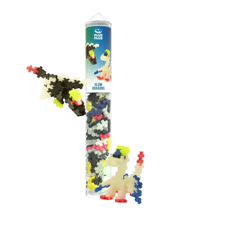 PLUS PLUS - TUBE DRAGONS PHOSPHO (100 PCS)