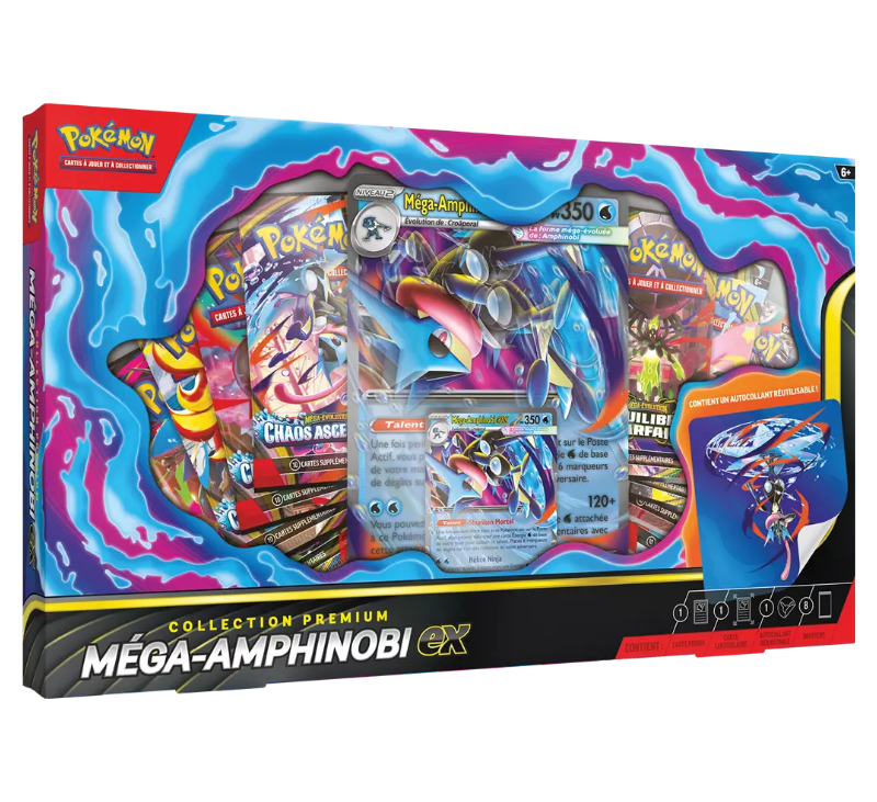 Pokémon : coffret Collection Premium Méga‑Amphinobi‑ex