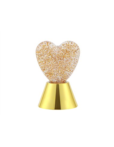 LAMPE COEUR À PAILLETTES DOREE