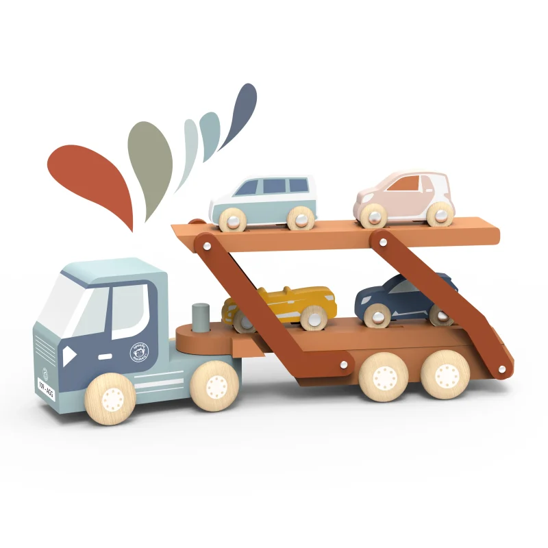 Camion porte-voitures avec 4 voitures