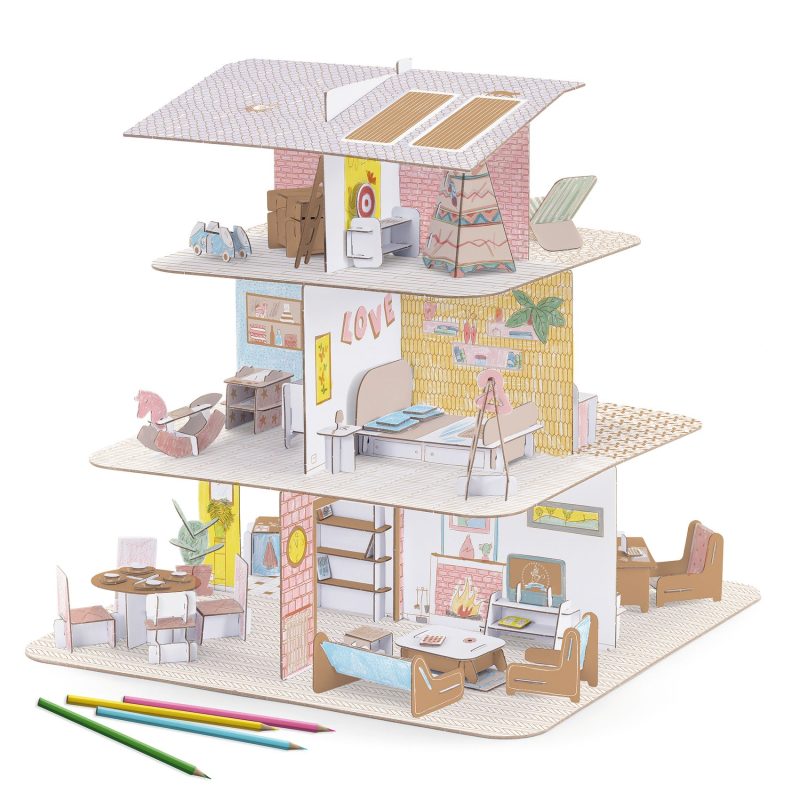 Maison de poupées à colorier et assembler