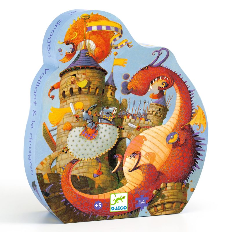 Puzzle silhouette Vaillant et les dragons - 54 PCS